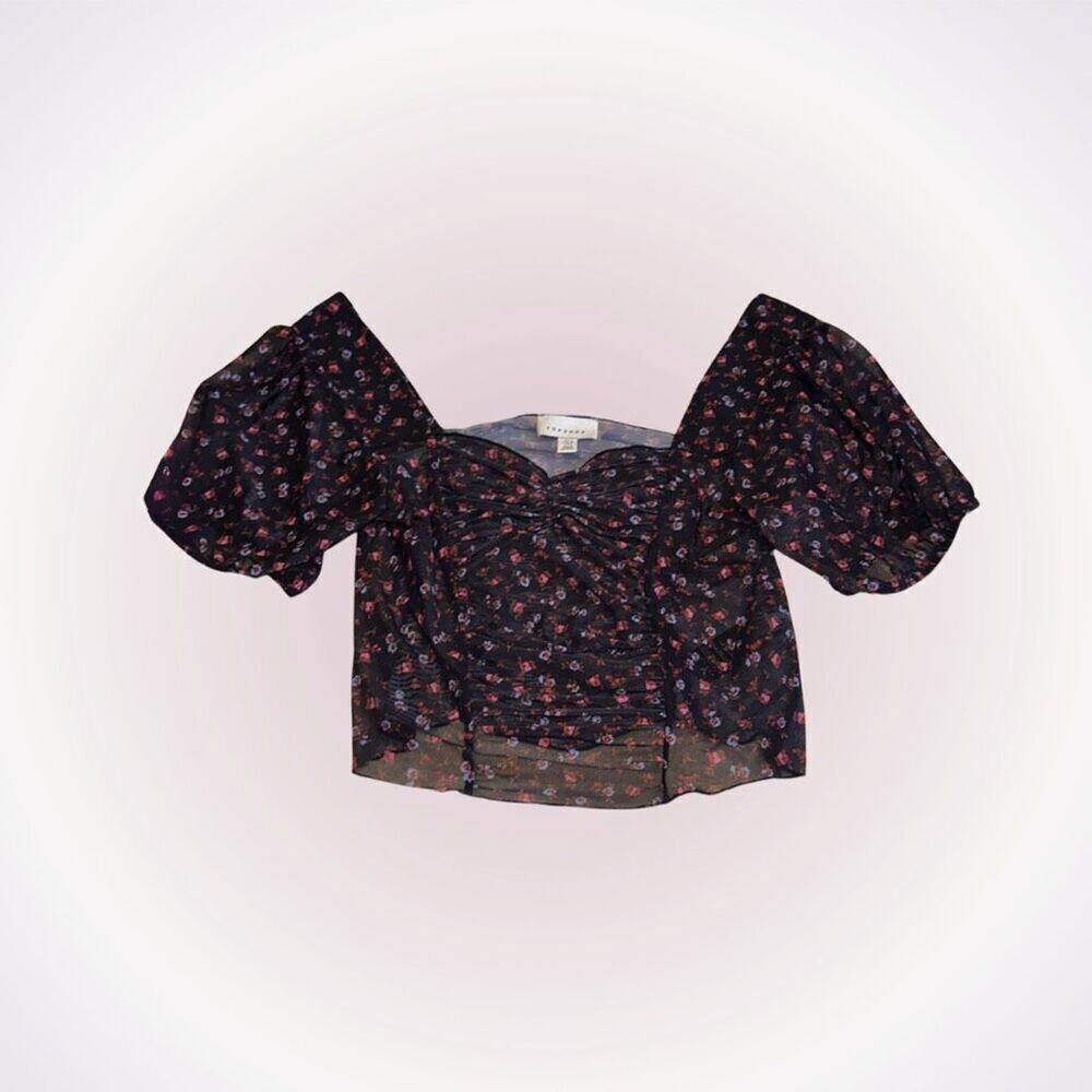 Topshop Layered Sweetheart Neckline Crop Top | Sz 6
